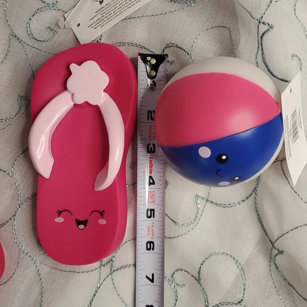 Dog Toys Pink‎ Flip Flops & Beachball